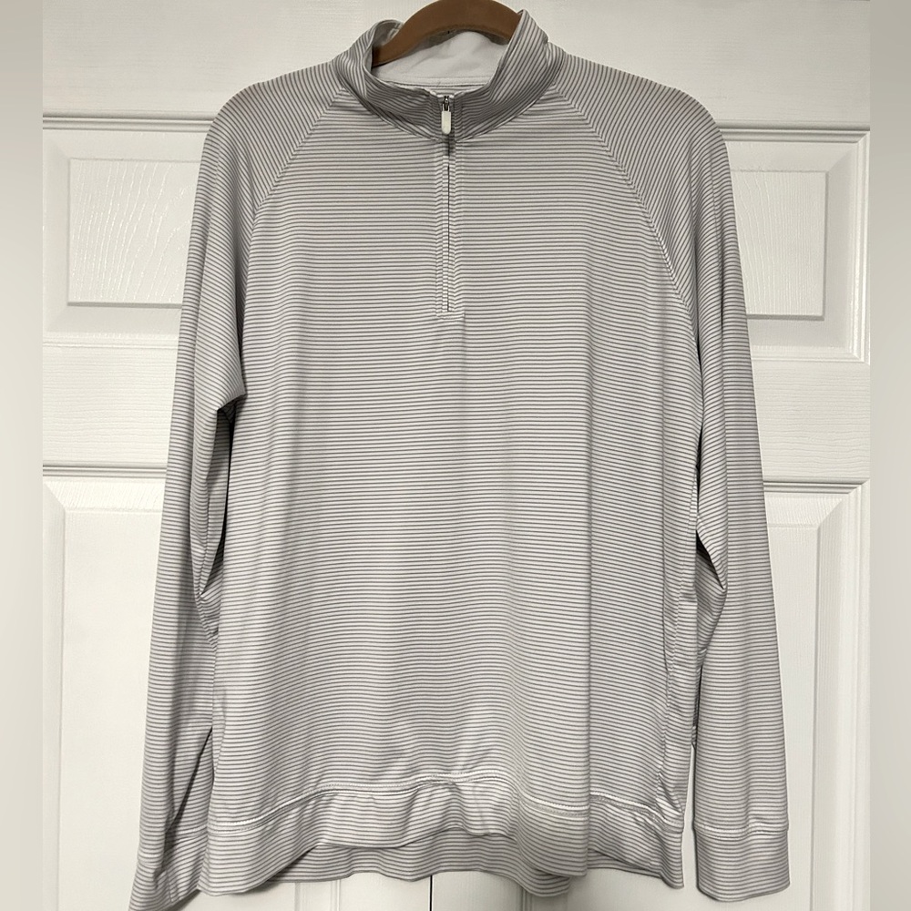 Harlestons 1/4 Zip Grey Stripe